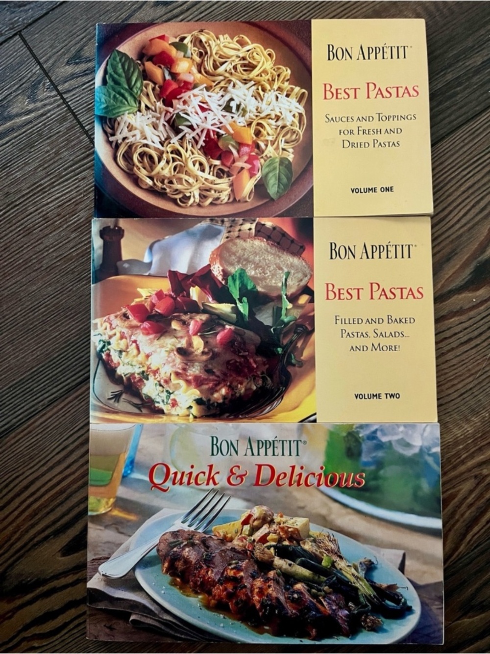 Bon Appetit Mini Recipe Books Best Pastas 1&2 and Quick & Delicious